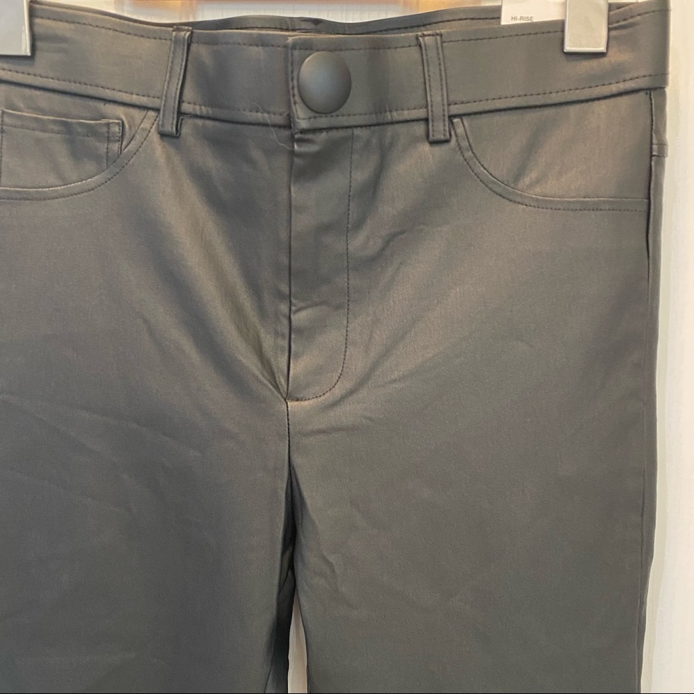 NWT Zara high rise faux leather black leggings size medium